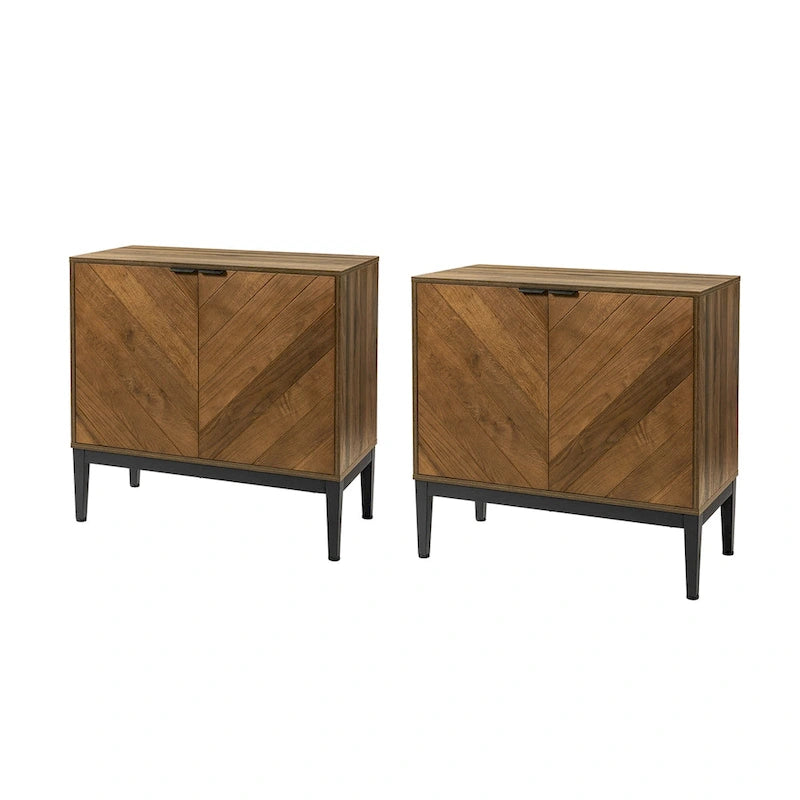 Ensemble de 2 Armoires de Rangement Jakob Modernes à 2 Portes avec Étagère Réglable Par HOLALA HOME