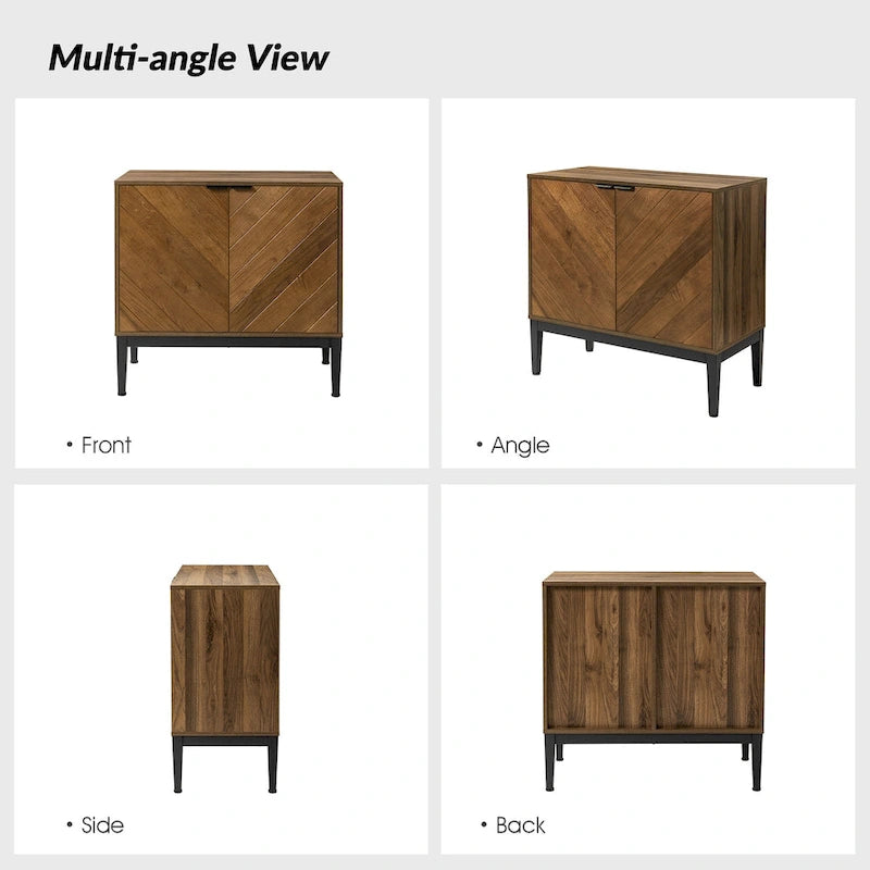 Ensemble de 2 Armoires de Rangement Jakob Modernes à 2 Portes avec Étagère Réglable Par HOLALA HOME