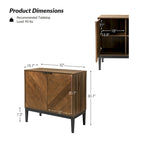 Ensemble de 2 Armoires de Rangement Jakob Modernes à 2 Portes avec Étagère Réglable Par HOLALA HOME