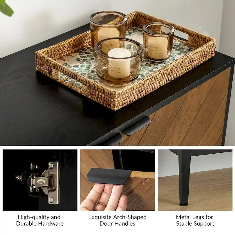 Ensemble de 2 Armoires de Rangement Jakob Modernes à 2 Portes avec Étagère Réglable Par HOLALA HOME