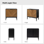 Ensemble de 2 Armoires de Rangement Jakob Modernes à 2 Portes avec Étagère Réglable Par HOLALA HOME