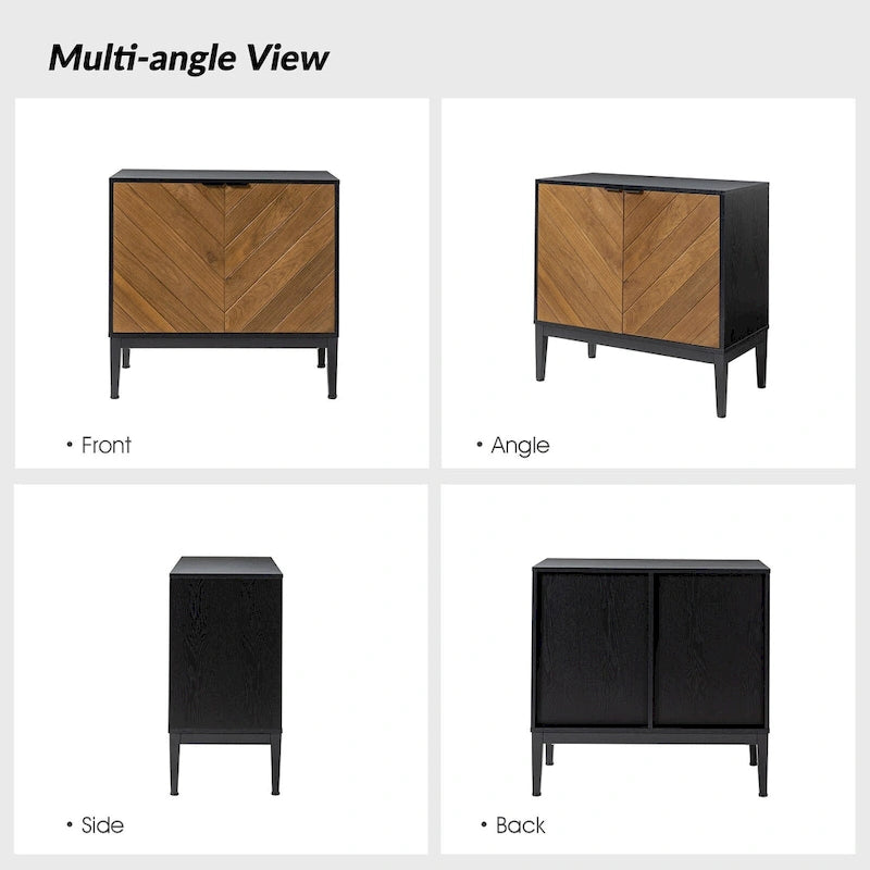Ensemble de 2 Armoires de Rangement Jakob Modernes à 2 Portes avec Étagère Réglable Par HOLALA HOME