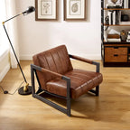 Fauteuil d'appoint Art Leon en cuir véritable