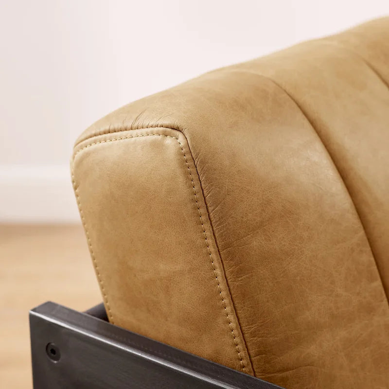 Fauteuil d'appoint Art Leon en cuir véritable