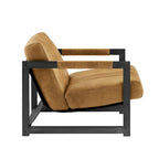 Fauteuil d'appoint Art Leon en cuir véritable