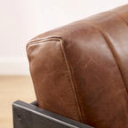 Fauteuil d'appoint Art Leon en cuir véritable