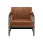 Fauteuil d'appoint Art Leon en cuir véritable