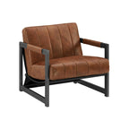 Fauteuil d'appoint Art Leon en cuir véritable