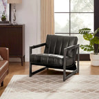 Fauteuil d'appoint Art Leon en cuir véritable