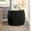 Table d'appoint en résine tressée avec rangement intégré Household Essentials