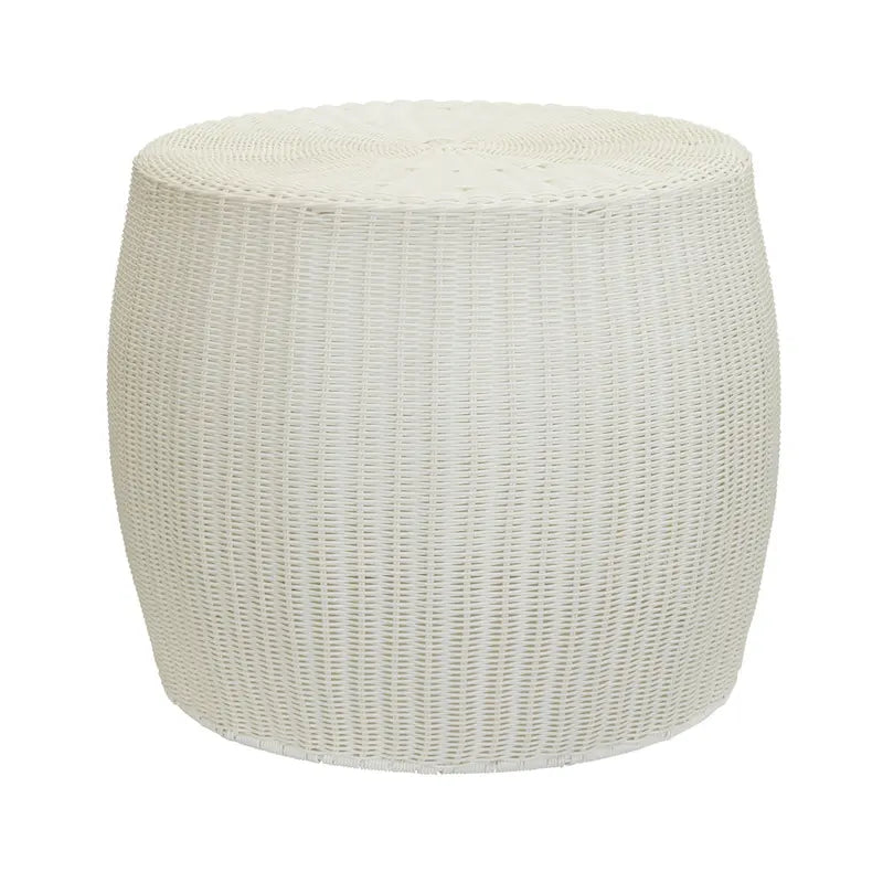 Table d'appoint en résine tressée avec rangement intégré Household Essentials