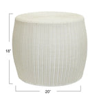 Table d'appoint en résine tressée avec rangement intégré Household Essentials