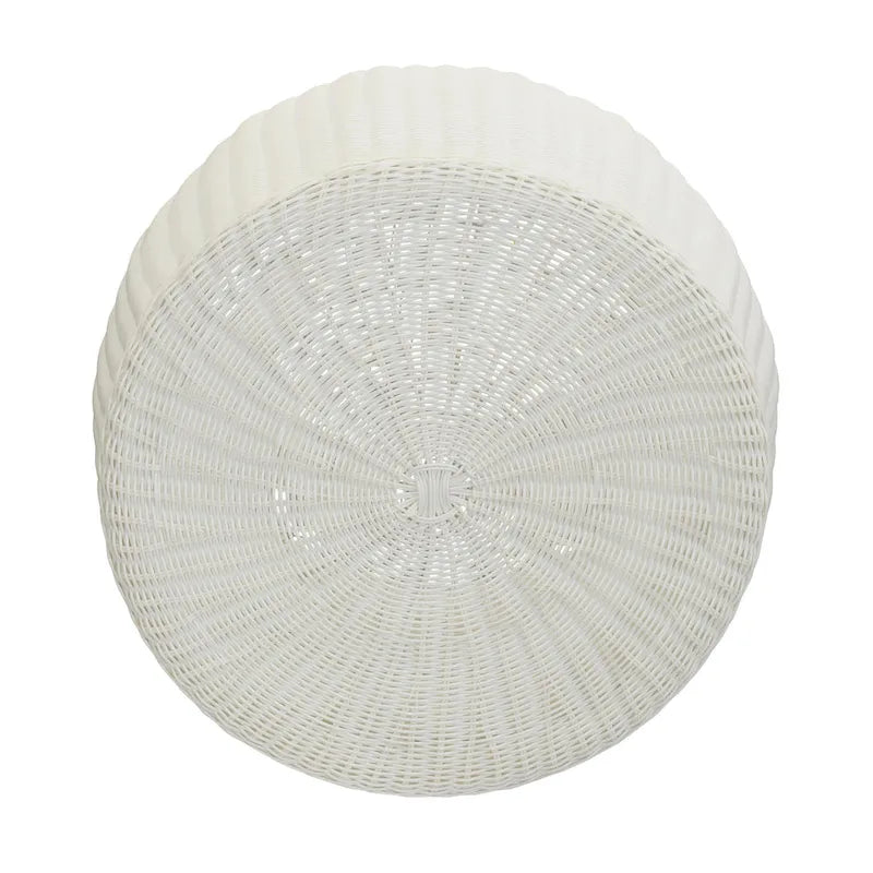 Table d'appoint en résine tressée avec rangement intégré Household Essentials