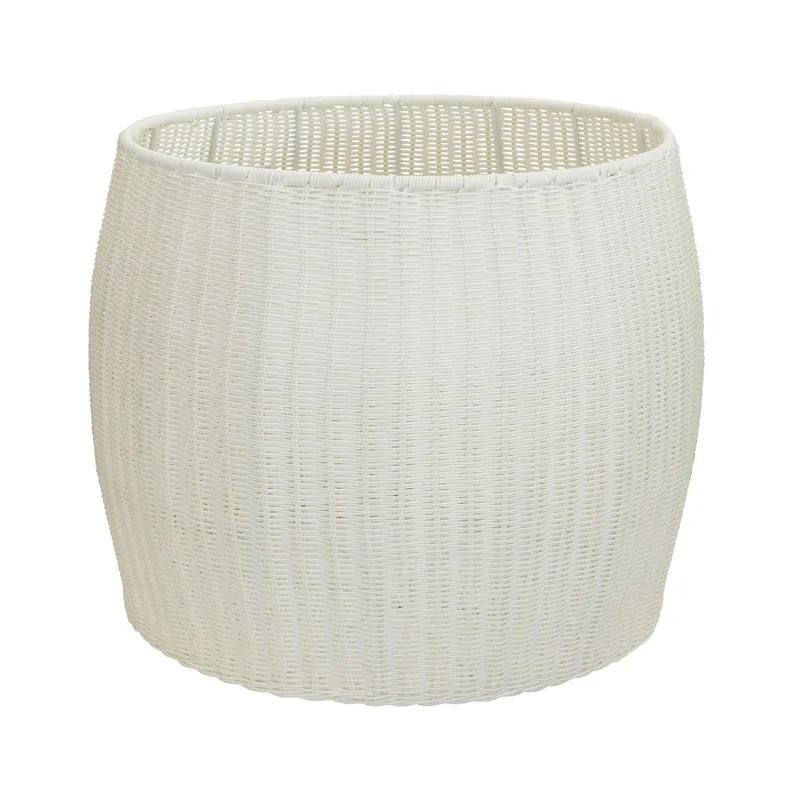 Table d'appoint en résine tressée avec rangement intégré Household Essentials
