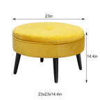 Pouf rond touffeté en tissu Adeco Carrington Juttersbo