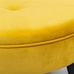 Pouf rond touffeté en tissu Adeco Carrington Juttersbo