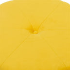 Pouf rond touffeté en tissu Adeco Carrington Juttersbo