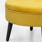 Pouf rond touffeté en tissu Adeco Carrington Juttersbo