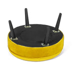 Pouf rond touffeté en tissu Adeco Carrington Juttersbo