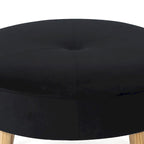 Pouf rond touffeté en tissu Adeco Carrington Juttersbo