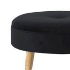 Pouf rond touffeté en tissu Adeco Carrington Juttersbo
