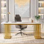70.9 Bureau moderne, bureau d'ordinateur en bois grand bureau de direction