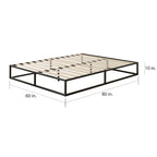 Cadre de lit plateforme en métal 10 pouces Queen-size Priage by Zinus