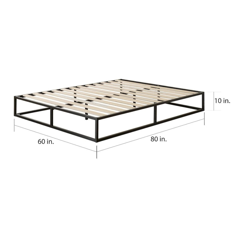 Cadre de lit plateforme en métal 10 pouces Queen-size Priage by Zinus