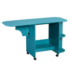Table à couture/station d'artisanat roulante extensible Eastwick de SEI Furniture - Turquoise