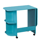 Table à couture/station d'artisanat roulante extensible Eastwick de SEI Furniture - Turquoise