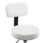 Tabouret de travail roulant réglable avec siège en similicuir et repose-pieds pliable, tabouret polyvalent pour bureau à domicile, coiffeuse,