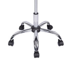Tabouret de travail roulant réglable avec siège en similicuir et repose-pieds pliable, tabouret polyvalent pour bureau à domicile, coiffeuse,