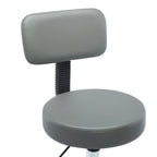 Tabouret de travail roulant réglable avec siège en similicuir et repose-pieds pliable, tabouret polyvalent pour bureau à domicile, coiffeuse,