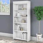 Bibliothèque à 5 étagères Fairview Blanc antique - Antique - 29.57L x 12.09W x 68.94H