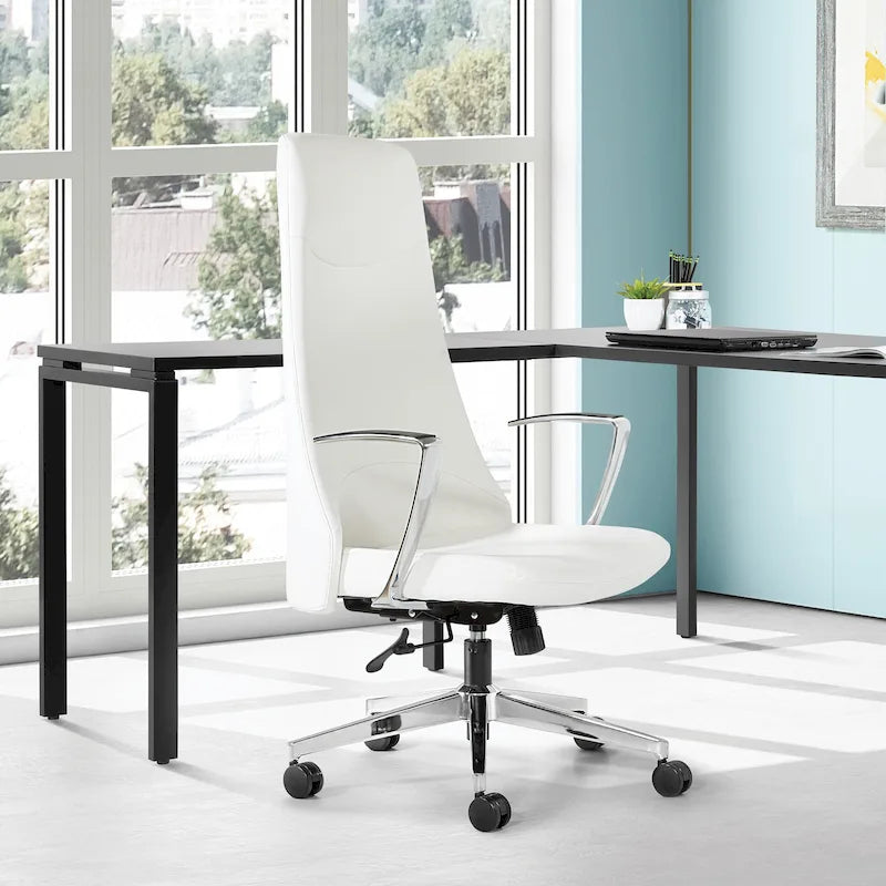 Fauteuil de bureau à dossier haut avec tissu antimicrobien