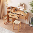 JASIWAY Coiffeuse avec 3 tiroirs, en bois