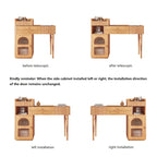 JASIWAY Coiffeuse avec 3 tiroirs, en bois