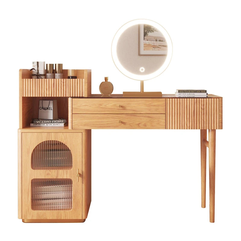 JASIWAY Coiffeuse avec 3 tiroirs, en bois