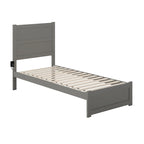 Lit double extra-long NoHo avec pied de lit gris
