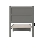 Lit double extra-long NoHo avec pied de lit gris