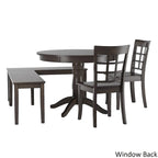 Ensemble de coin-repas Wilmington II avec base de piédestal ronde, fini noir antique, par iNSPIRE Q Classic