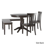 Ensemble de coin-repas Wilmington II avec base de piédestal ronde, fini noir antique, par iNSPIRE Q Classic