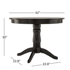 Ensemble de coin-repas Wilmington II avec base de piédestal ronde, fini noir antique, par iNSPIRE Q Classic