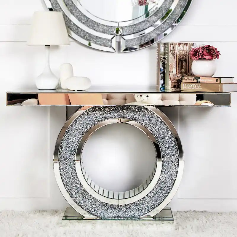 Table console d'entrée glamour avec miroir