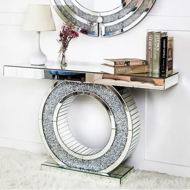 Table console d'entrée glamour avec miroir