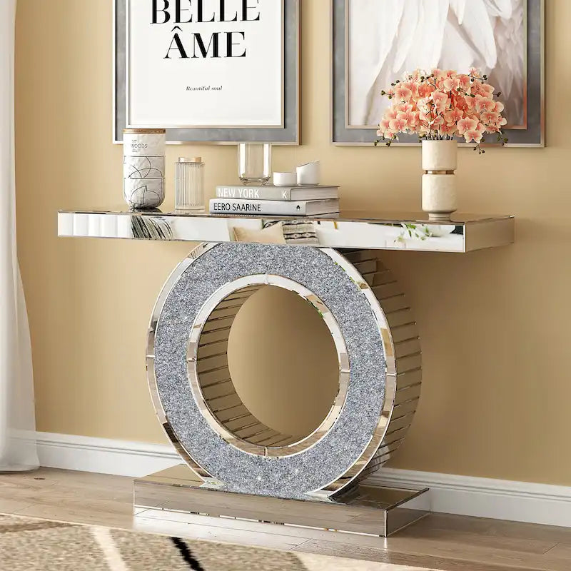 Table console d'entrée glamour avec miroir