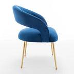 SEYNAR Chaises de salle à manger modernes du milieu du siècle en velours rembourrées à dossier ouvert, lot de 4