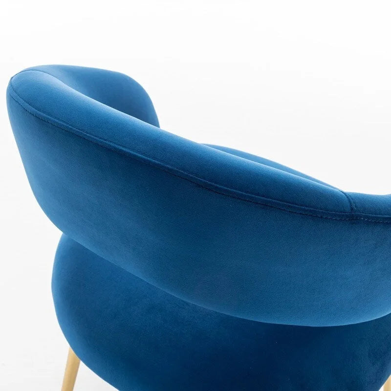 SEYNAR Chaises de salle à manger modernes du milieu du siècle en velours rembourrées à dossier ouvert, lot de 4