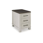 Signature Design by Ashley Darborn Table d'appoint gris/marron - 17.75L x 24P x 24H