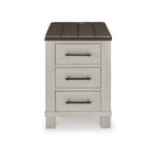 Signature Design by Ashley Darborn Table d'appoint gris/marron - 17.75L x 24P x 24H